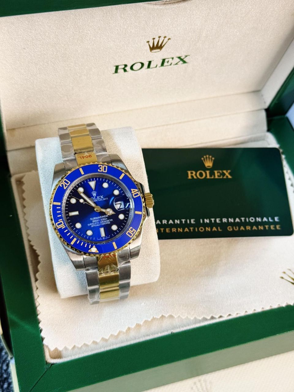 Rolex Submariner Golden and Silver Strap Blue Dial Watch for Men's AAA Quality Watch