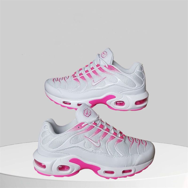Nike TN Air Max Plus Trainers White/ Pink For Women's Nike TN Air Max Plus Trainers White/ Pink For Women's