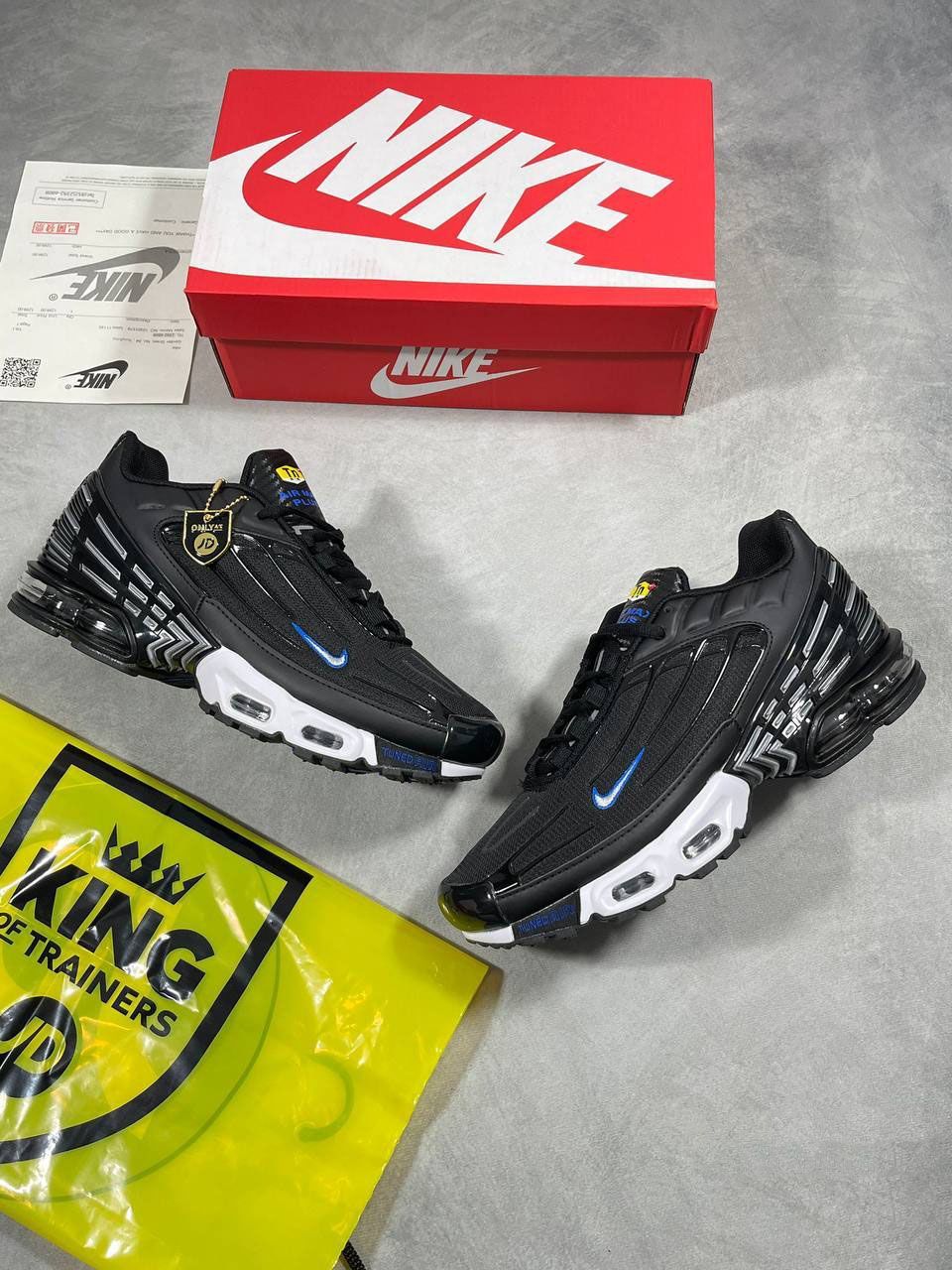 Nike Men's Trainers Trainer 1:1 Black Blue Metallic Silver Nikes Air Max Plus 3 Men Mens Rep Replica Shoes Fake Man Mans Duplicate Sneakers First Copy Cheap Sneaker Sale UK Reps MAX.Plus Air.Max HF4294-001 Racer White AAA