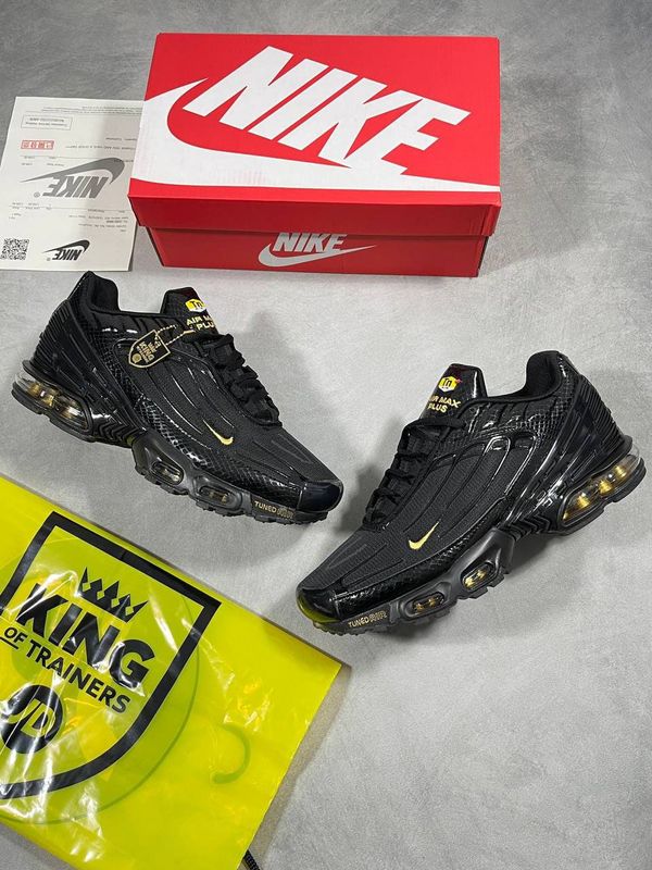 Nike Air Max Plus 3 Trainers For Men's Black Volt Nike Air Max Plus 3 Trainers For Men's Black Volt