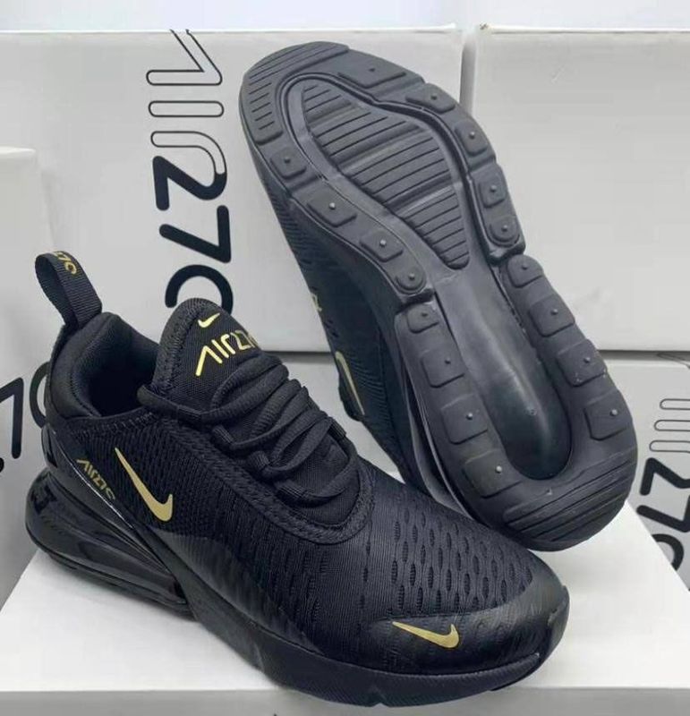 Nike Air Max 270 Black/Gold Trainers For Women's Nike Women's Trainers Trainer 270s 270's 1:1 Gold Anthracite Nikes Air Max 270 Women Womens Rep Replica Shoes Fake Woman Womans Duplicate Sneakers First Copy Cheap Sneaker Sale UK Reps MAX.270 Air.Max AH6789-001 Black AAA