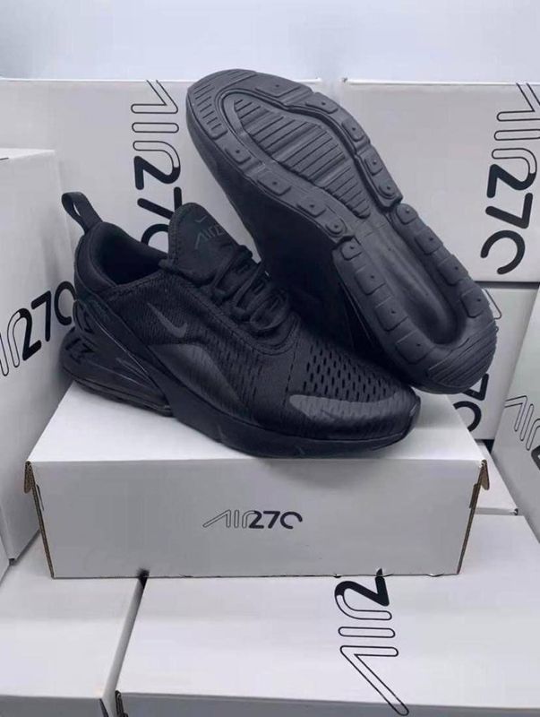 Nike Air Max 270 Triple Black Trainers For Women's Nike Women's Trainers Trainer 270s 270's 1:1 Triple Black Nikes Air Max 270 Women Womens Rep Replica Shoes Fake Woman Womans Duplicate Sneakers First Copy Cheap Sneaker Sale UK Reps MAX.270 Air.Max AH8050-005 AAA Best