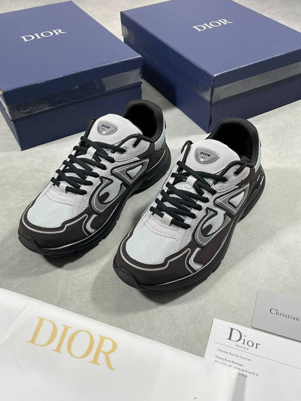DIOR B30 Black & Grey Trainers For Men's