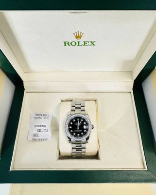 Rolex Datejust Black Dial Watch For Women's Rolex Datejust Black Dial Watch For Women's