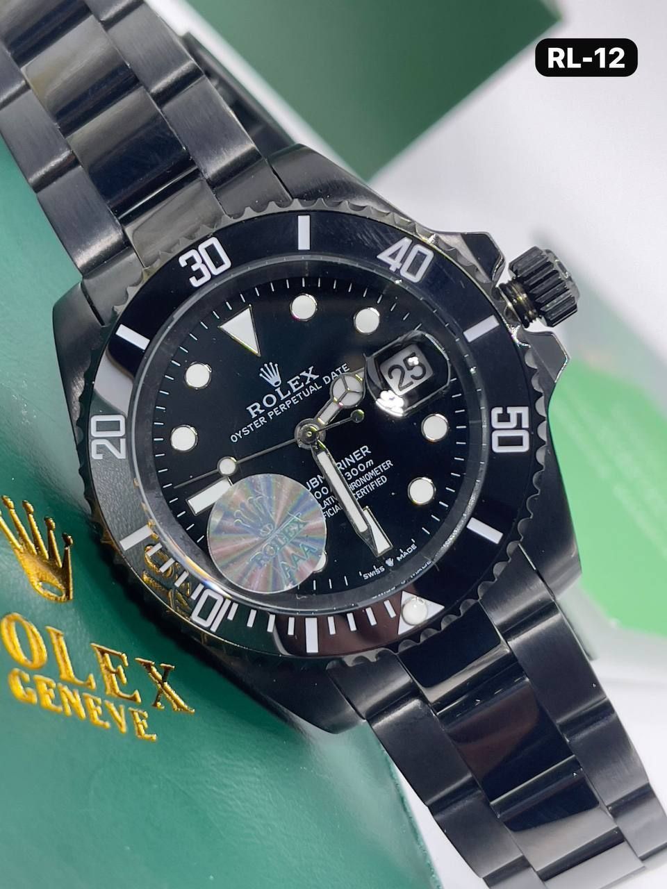 Rolex Submariner Full Black Men's Watch