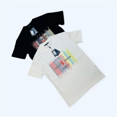 Louis Vuitton Men's Women's Graphic Logo Black White T-shirt Reps Sale UK Man Woman First Copy Rep T Shirts Men Women Fake Cheap Price T-shirts Replica 1st Copies Tee Shirt 1 to 1 LV Brand Fakes Tshirts 1:1 Tshirt Luxury AAA Duplicate Tees