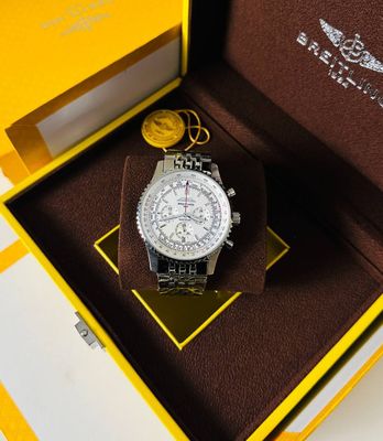 Breitling Navitimer GMT Silver Dial Stainless Steel Men's Watch