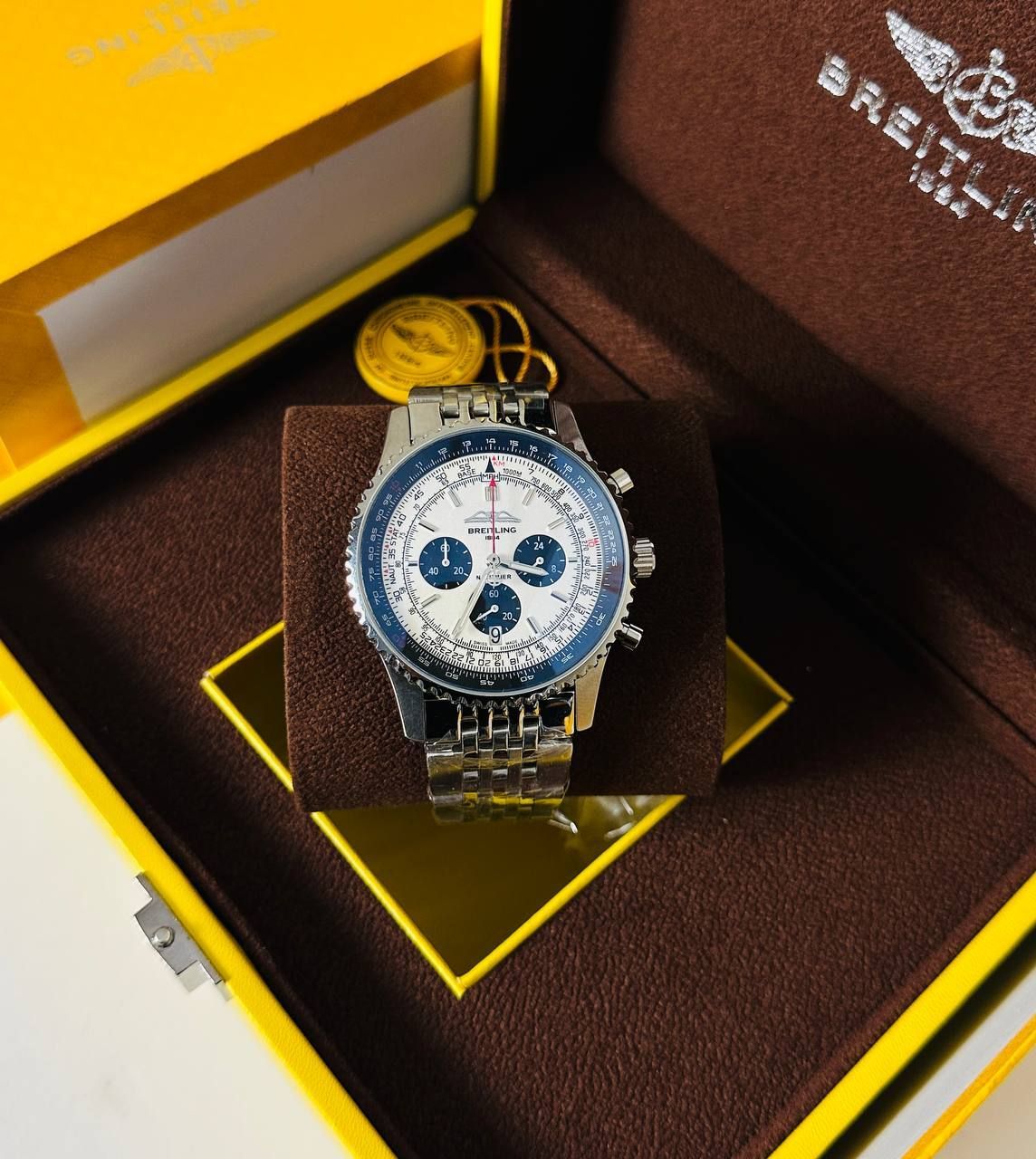 Breitling Navitimer B 01 Chronograph Silver Dial Men's Watch