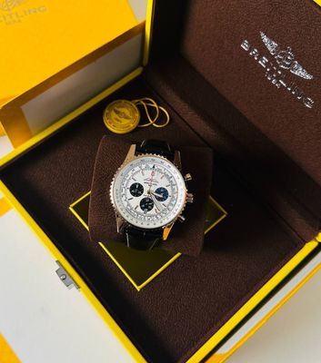 Breitling Navitimer B01 Chronograph Rose Gold White Dial Men's Watch