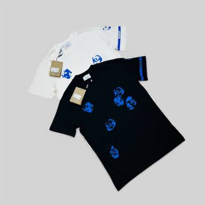 Burberry Rose-print Cotton T-shirt in 2 Colors For Men's Women's
