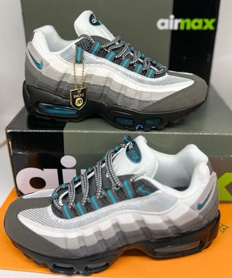 Nike Air Max 95 Baltic Blue Trainers For Men's Nike Men's Trainers Trainer 95s 95's 1:1 Baltic Blue Best Nikes Air Max 95 Men Mens Rep Replica Shoes Fake Man Mans Duplicate Sneakers First Copy Cheap Sneaker Sale UK Reps MAX.95 Air.Max HM0622-003 Iron Smoke Grey AAA