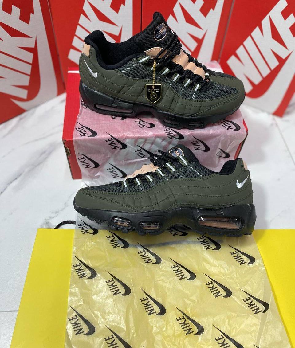Nike Men's Trainers Trainer 95s 95's 1:1 Ultra Olive Khaki Nikes Air Max 95 Men Mens Rep Replica Shoes Fake Man Mans Duplicate Sneakers First Copy Cheap Sneaker Sale UK Reps MAX.95 Air.Max DR0295-200 Black White AAA Best