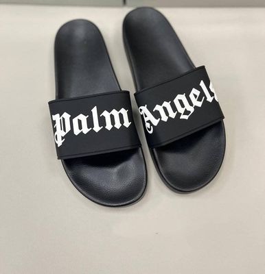 Palm Angels Logo Printed Pool Sliders Palm Angels Men's Luxury Black Pool Slider Fake Replica AAA Sale UK Men First Copy Reps Sliders Man 1st Copies Cheap Price Flip Flop Fakes Rep 1 to 1 Slides PA Designer Original Brand Logo Sandals 1:1 Boys Casual Sandal Duplicate