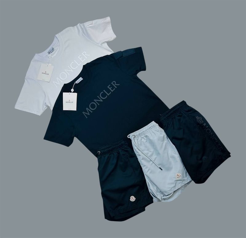 Moncler Logo Printed T-Shirts & Shorts Sets For Men's in Different Colors