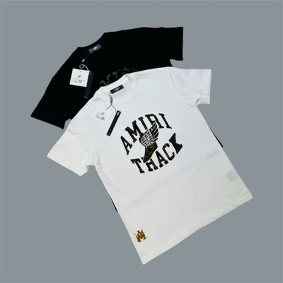 Amiri Track Logo T-Shirts For Men's in 2 Colors Amiri Track Logo T-Shirts For Men's in 2 Colors