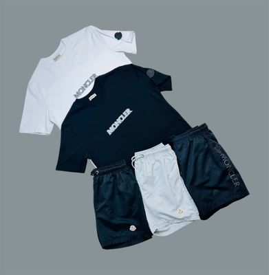 Moncler Logo Embossed T-Shirts & Shorts Sets For Men's in Different Colors