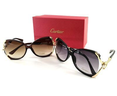 Cartier Trendy Sunglasses For Women Polarized Round Chic Retro Sunglasses in 2 Colors
