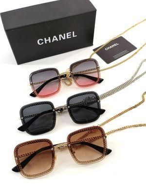 Chanel Square Frame Chain Sunglasses in Different Colors