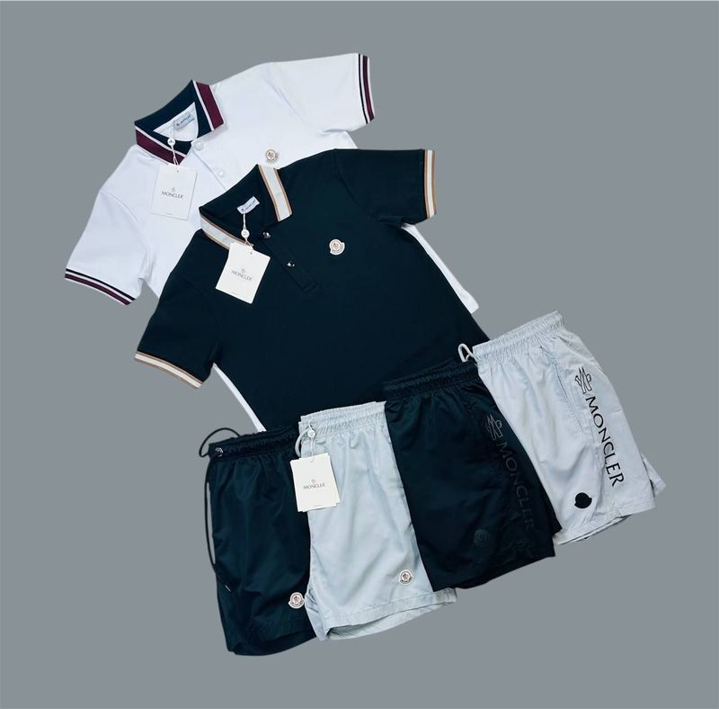 Moncler Logo Printed Polo Shirts & Shorts Sets For Men's in Different Colors