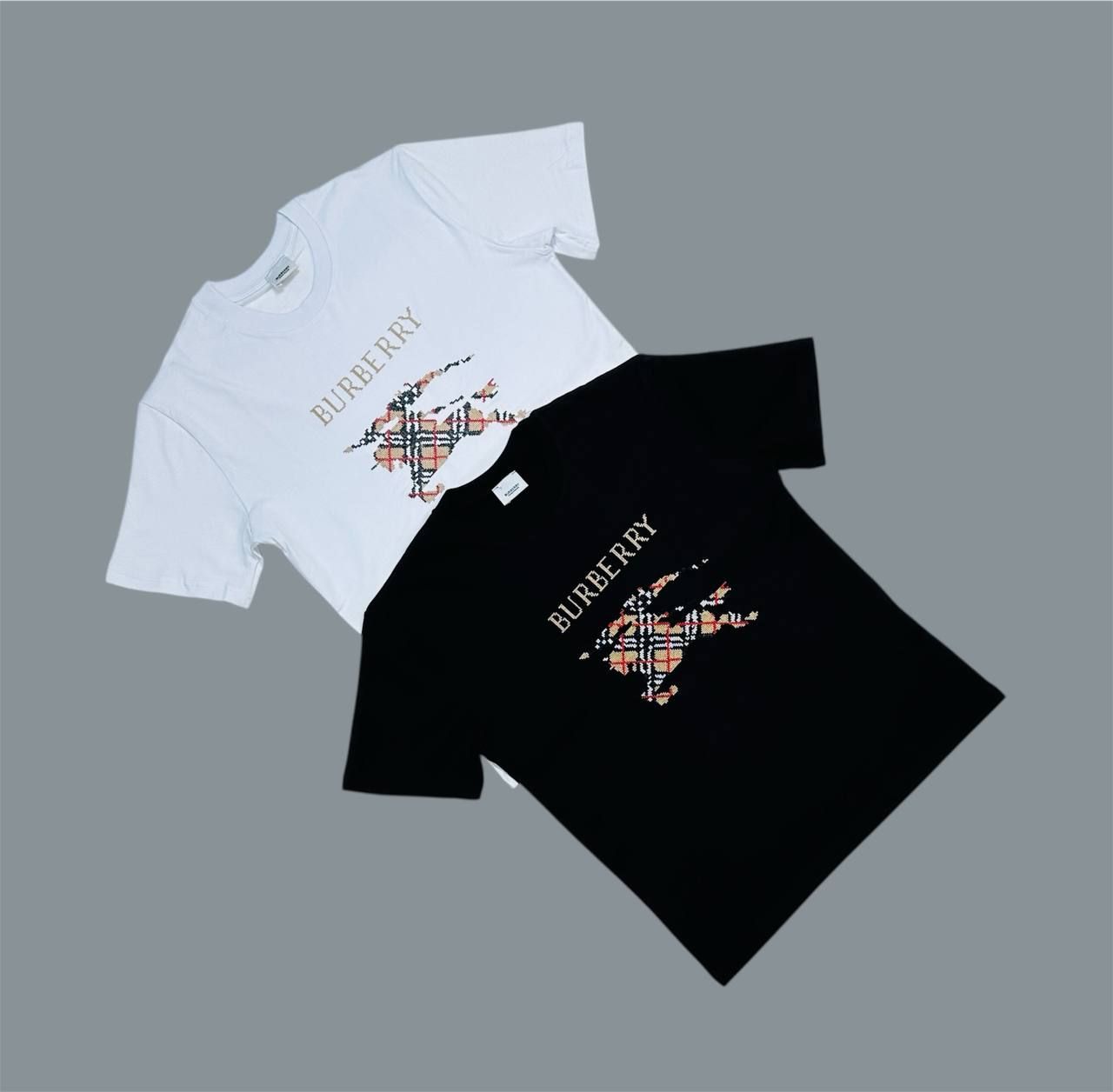 Burberry Black Cross Stitch EKD T-Shirts For Men's in Different Colors