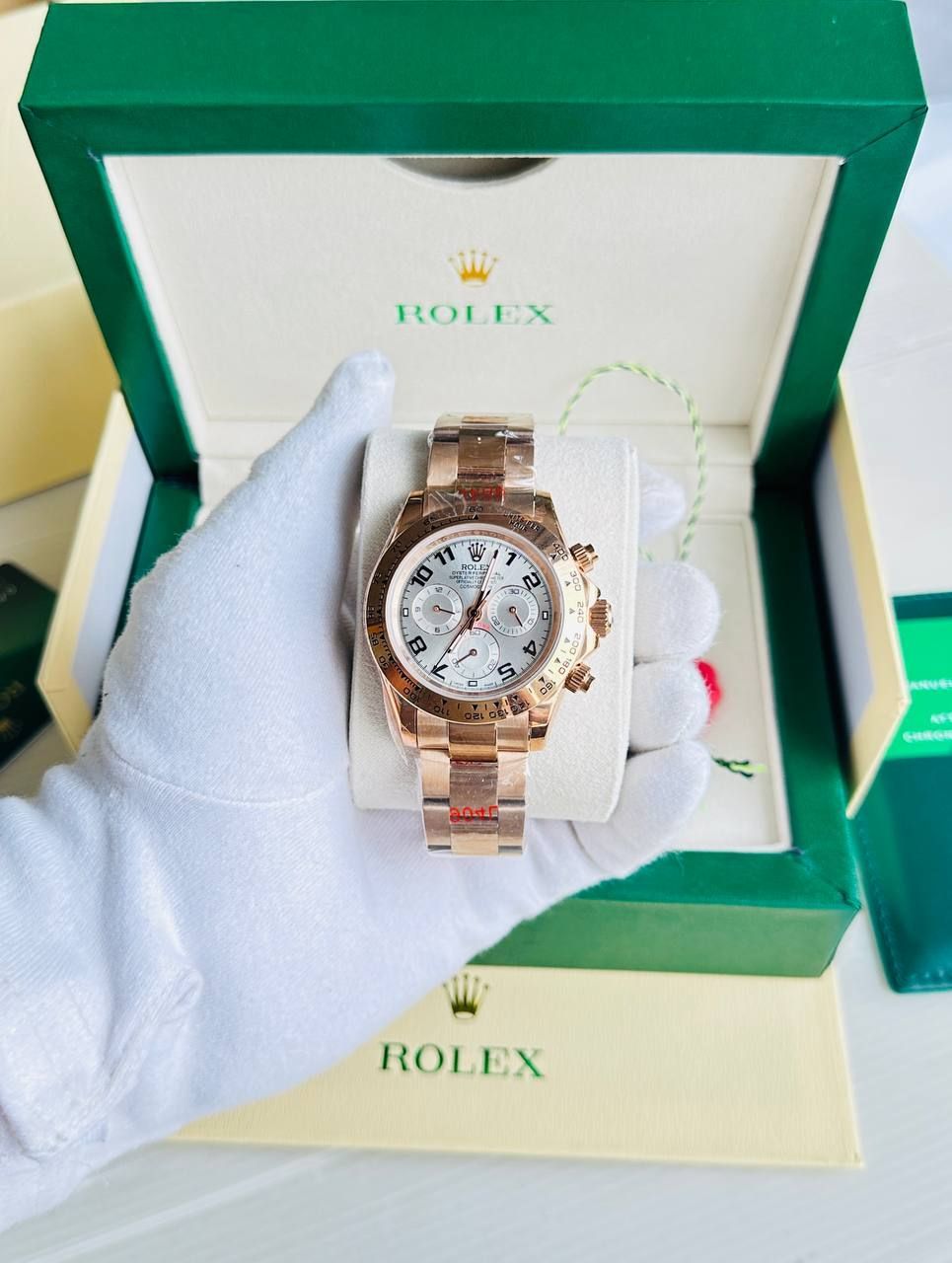 Rolex Daytona Rose Gold Sundust Dial Men's Watch