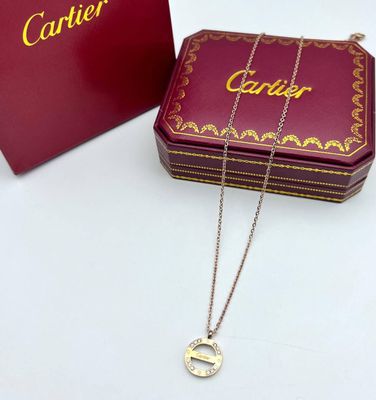 Cartier Logo Necklace in Golden Color For Women's Cartier Logo Necklace in Golden Color For Women's