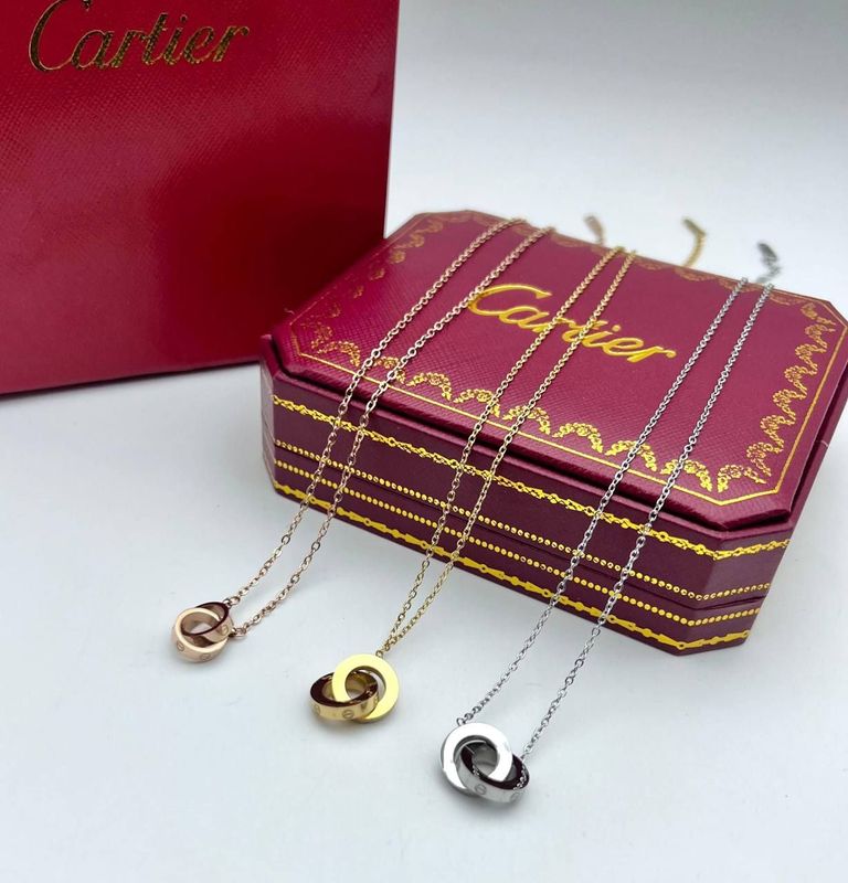Cartier Necklace Love Double Ring For Women's Cartier Necklace Love Double Ring For Women's