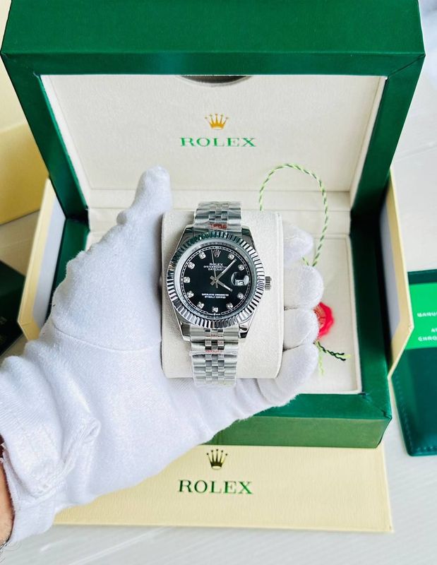 Rolex Datejust Fluted Bezel Black Dial Men's Watch Rolex Datejust Fluted Bezel Black Dial Men's Watch
