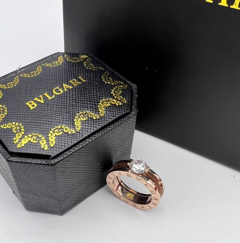 BVLGARI Rose Gold Diamond Ring For Women's BVLGARI Rose Gold Diamond Ring For Women's