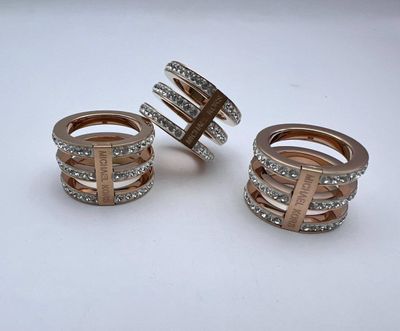 Michael Kors Pave Ring Hot Rose Gold For Women's Michael Kors Pave Ring Hot Rose Gold For Women's