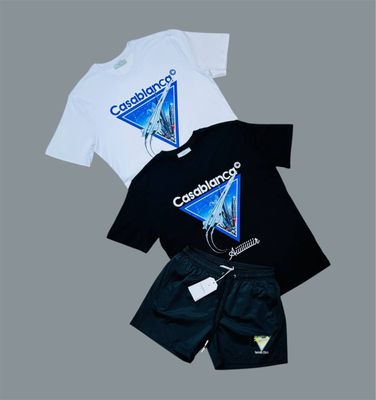 Casablanca AIIIIIR Printed T-Shirt & Shorts Sets For Men's in Different Colors
