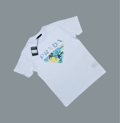 Prada Multi Color Pixel Print T-Shirts For Men's in 2 Colors