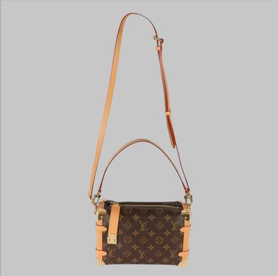 Louis Vuitton Side Trunk Handbag Brown For Women's Louis Vuitton Side Trunk Handbag Brown For Women's