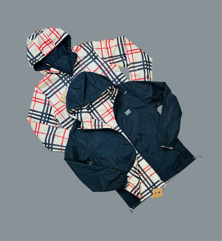 Burberry Reversible Hooded Nova Check  Jackets For Men's