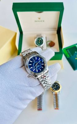 Rolex Sky-Dweller Steel Silver Chain Blue Dial Men's Watch