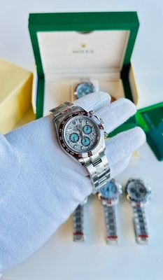 Rolex Daytona Platinum Ice Blue Baguette Dial Men's Watch