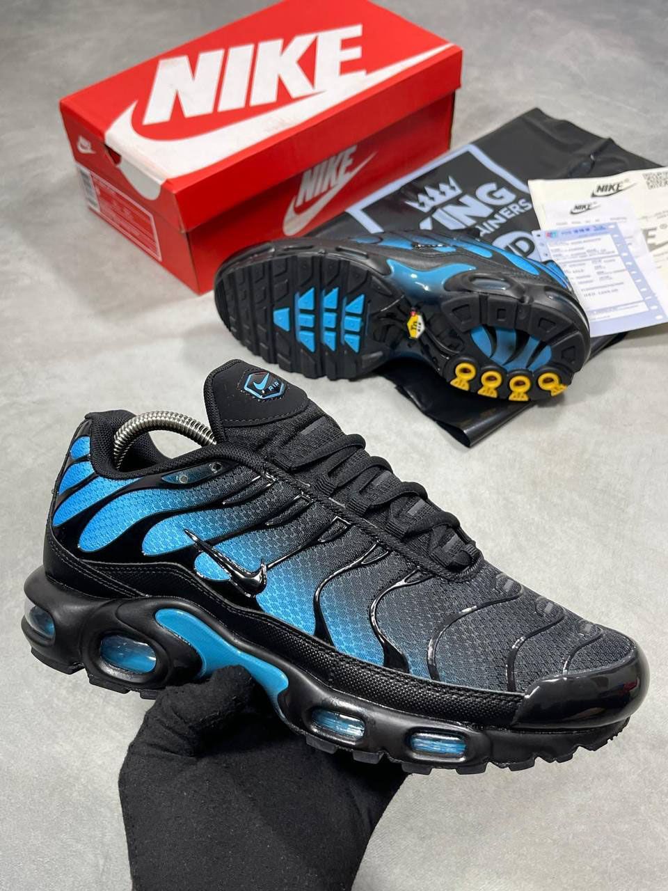 NIKE AIR MAX TN PLUS Black Blue Men's Trainers