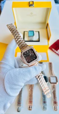 Patek Philippe Cubitus Rose Gold Chain Movement Chocolate Dial Super Clone  Men's Watch