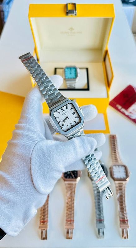 Patek Philippe Cubitus Silver Chain Movement White Dial Super Clone  Men's Watch