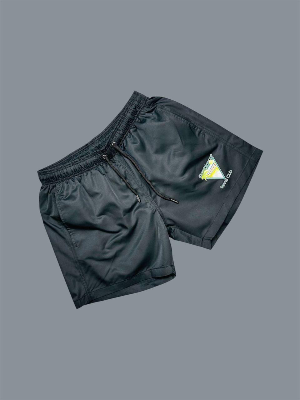 Casablanca Logo Printed Shorts For Men's in Black Color