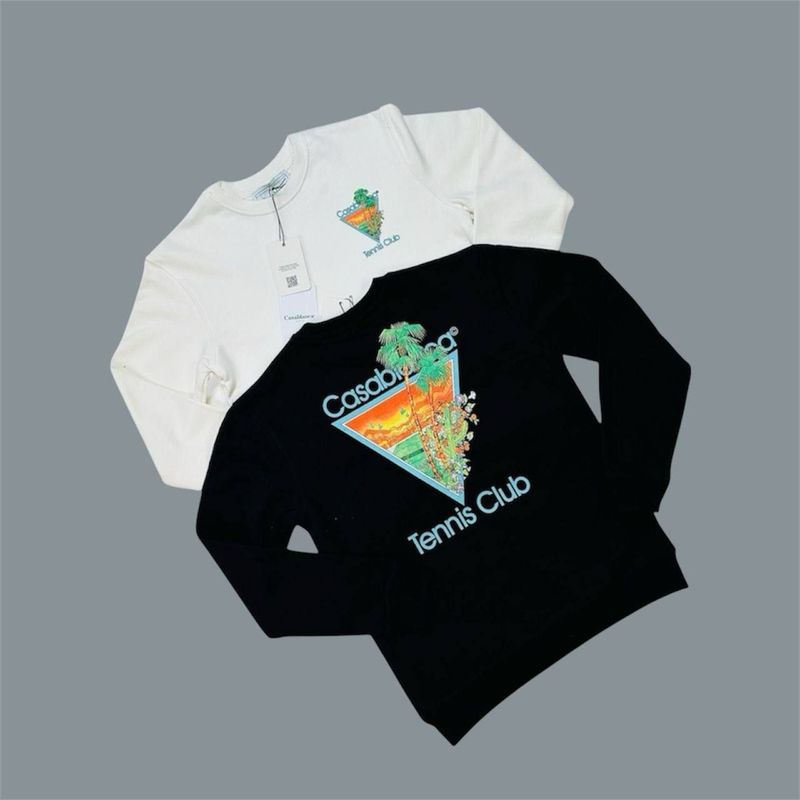 Casablanca Tennis Club Icon Crew Neck Jumpers For Men's in 2 Colors