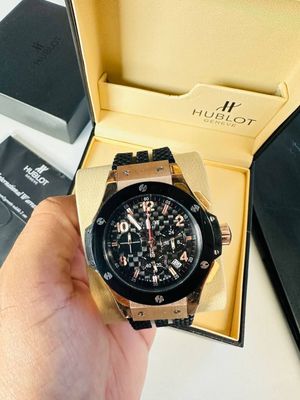Hublot Big Bang Men's Black Watch in Rose Gold Color Hublot Big Bang Men's Black Watch in Rose Gold Color