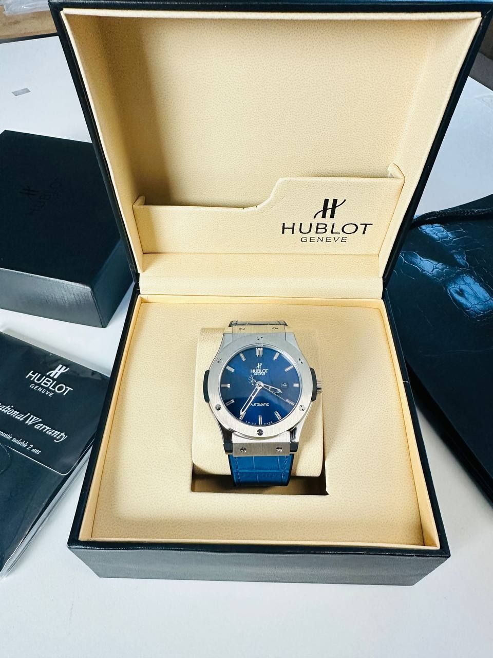 Hublot Classic Fusion Blue Dial Titanium Automtic Watches For Men's