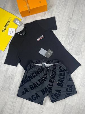 Balenciaga Logo T-shirt Shorts Set