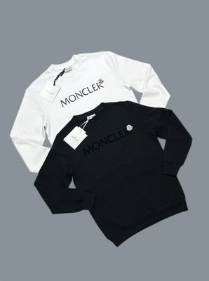 Moncler Logo-Flocked Cotton-Jersey Jumpers for Men's in 2 Colors