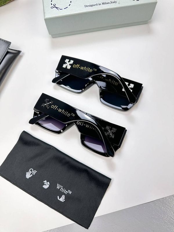 Off-White Virgil Black Grey Square Sunglasses