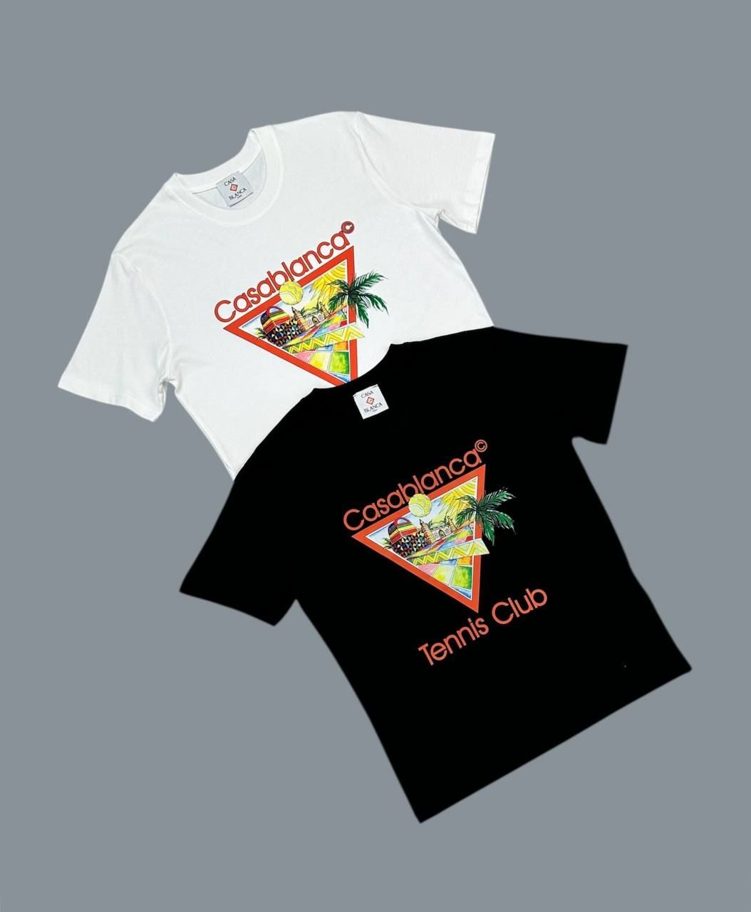 Casablanca Afro Cubism Tennis Club T-Shirts in 2 Colors For Men's