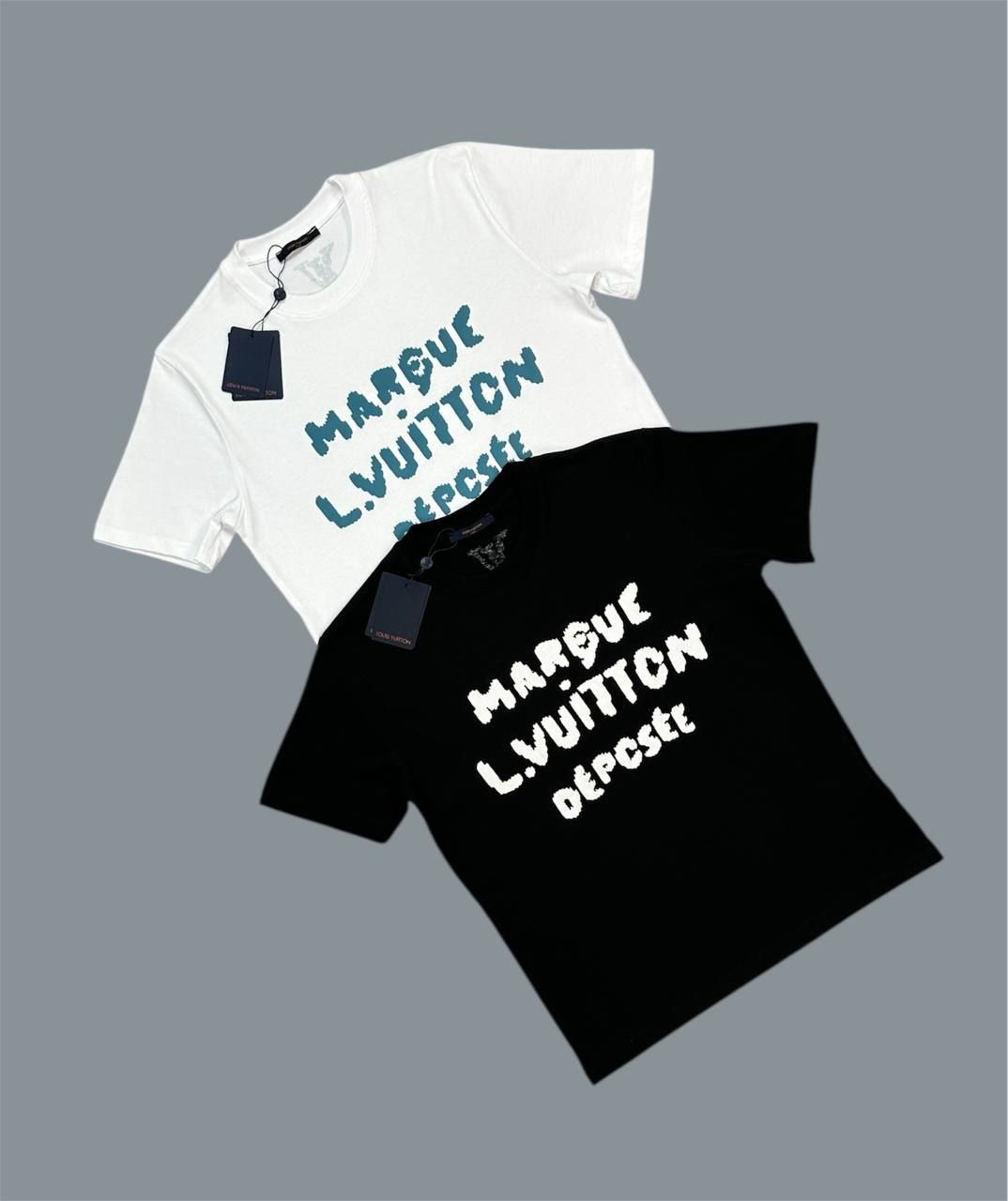 Louis Vuitton Embroidered Signature T-Shirts in 2 Colors For Men's
