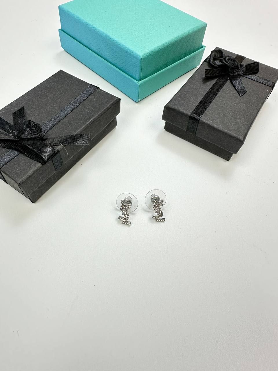 Saint Laurent YSL Sparkly Diamond  Earrings For Women's