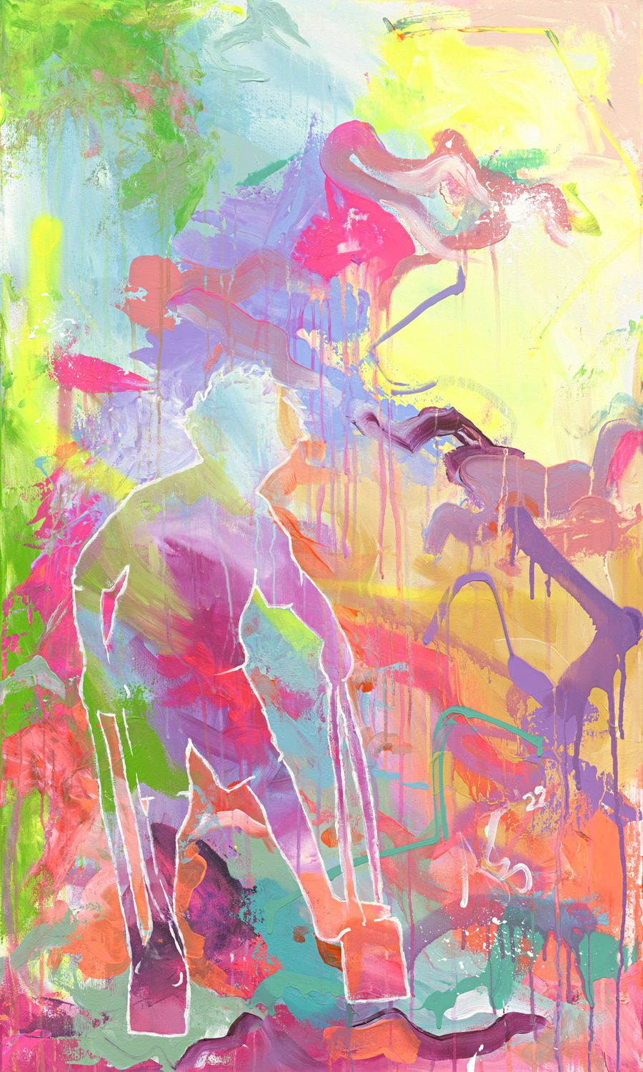 Print - dancing on wooden blocks